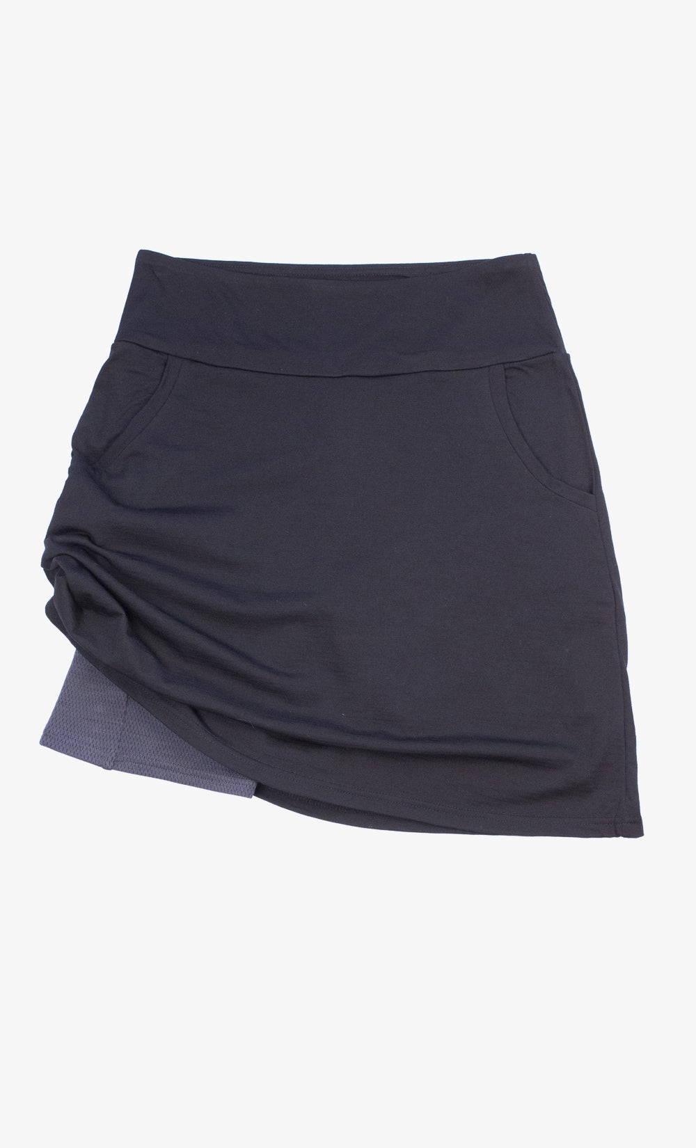 Jupe short en laine mérinos 190 gsm BONNETIER avec poche intégrée, idéale pour l'été