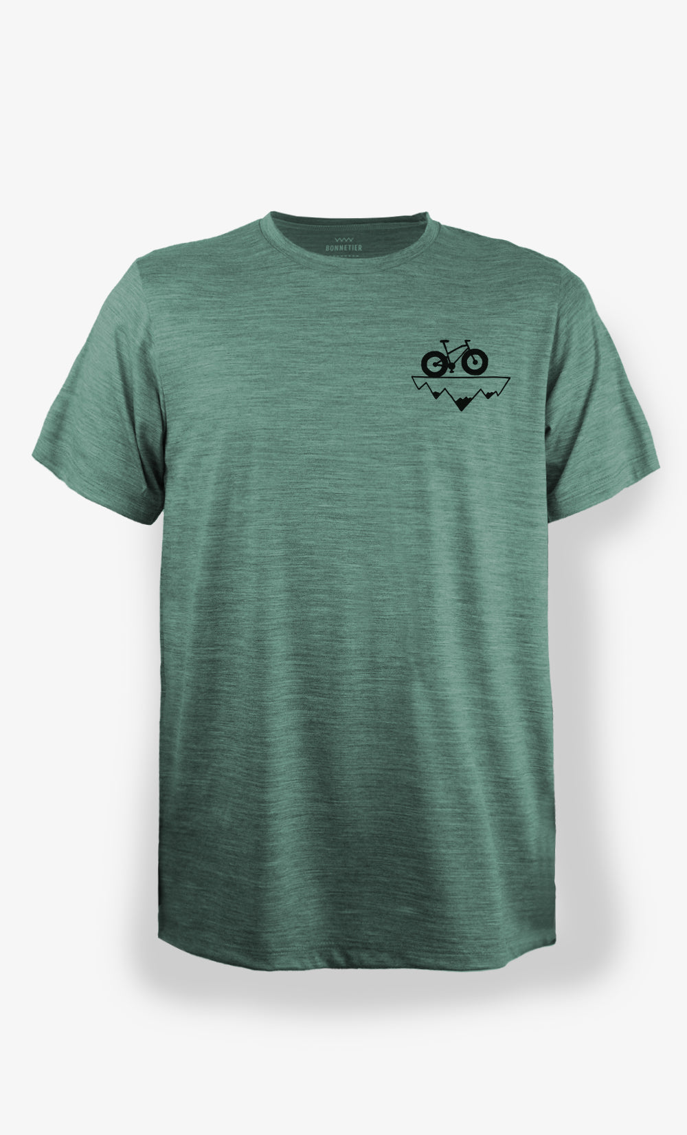Men's Merino T-Shirt Heather Green Ultra Light - Cycling