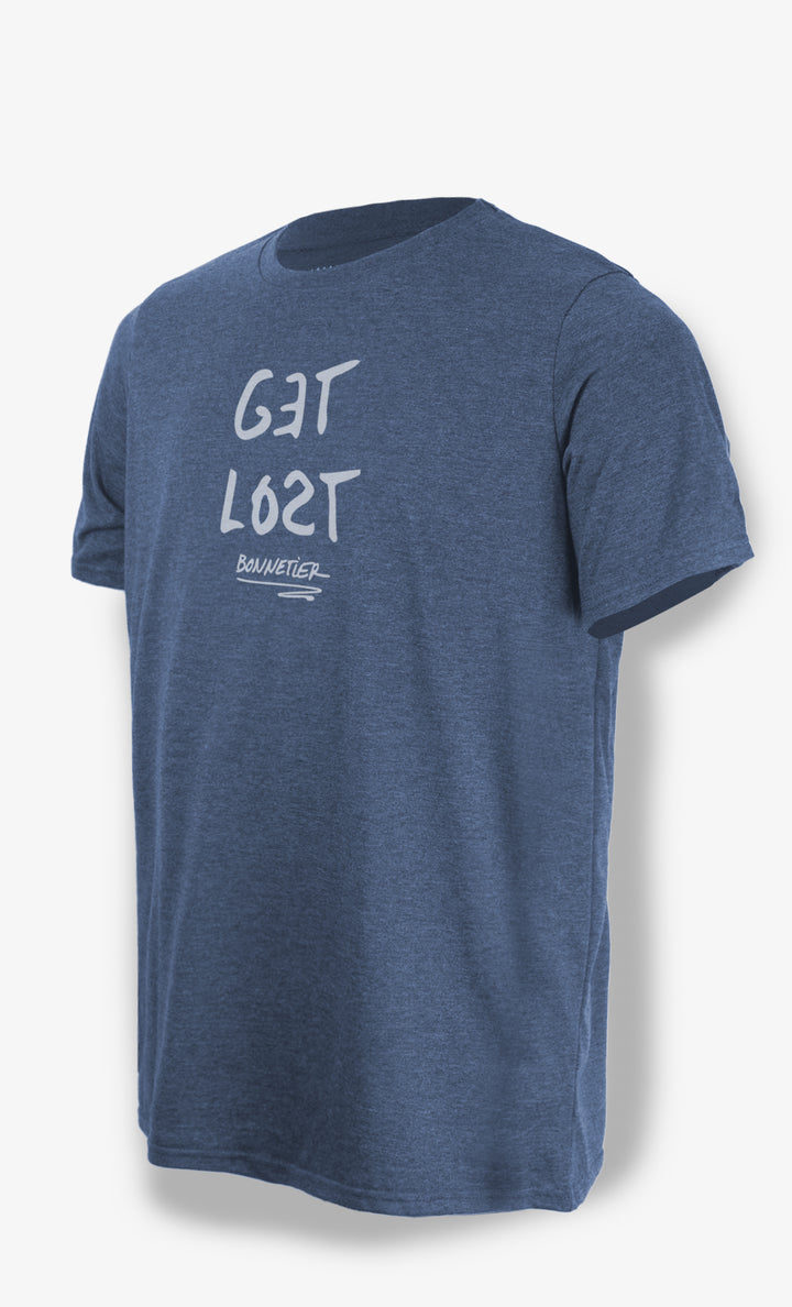 T-Shirt Homme Bleu Chiné - Get Lost