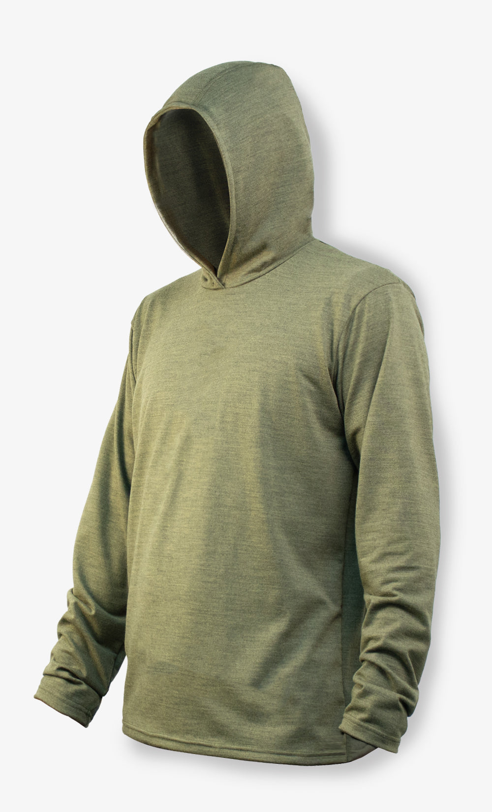 Men's Merino Flannel Hoodie - Asparagus