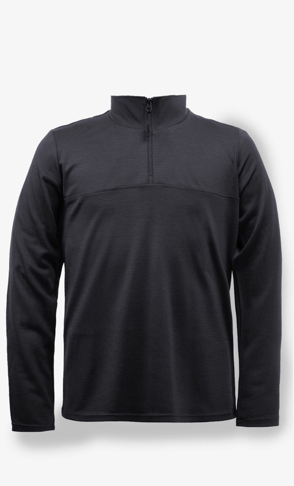 Men's Black Merino Half-Zip