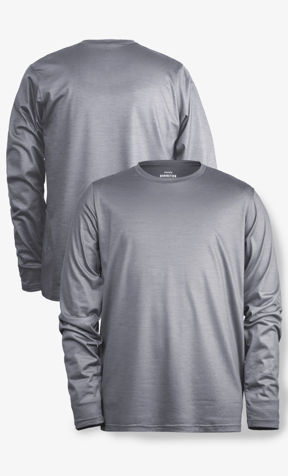 Manches Longues Mérino Stretchwool™ Homme Gris- Uni