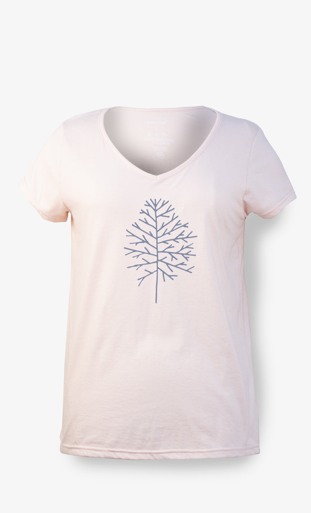 T-shirt Femme Blanc Rose - Branchage